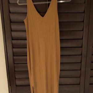 Banana Republic Rust  womens V neck ribbed Dress